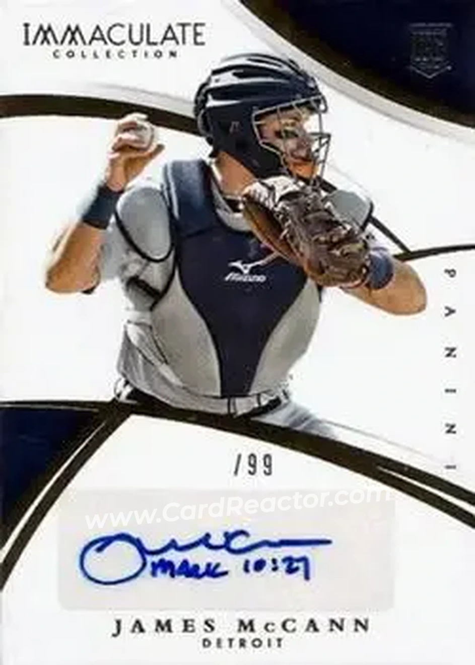 2015 Panini Immaculate Collection #137 - James McCann - Detroit Tigers - Front