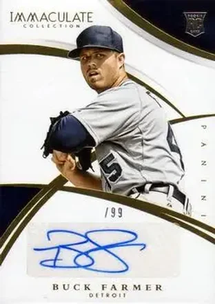 2015 Panini Immaculate Collection #142 - Buck Farmer - Detroit Tigers