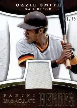 2015 Panini Immaculate Collection - Immaculate Heroes Materials #5 - Ozzie Smith - St. Louis Cardinals