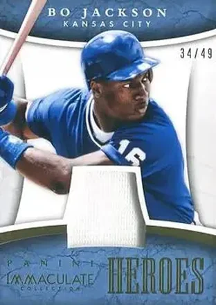 2015 Panini Immaculate Collection - Immaculate Heroes Materials #6 - Bo Jackson - Kansas City Royals