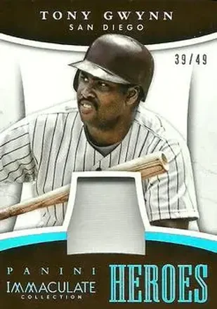 2015 Panini Immaculate Collection - Immaculate Heroes Materials Blue #16 - Tony Gwynn - San Diego Padres