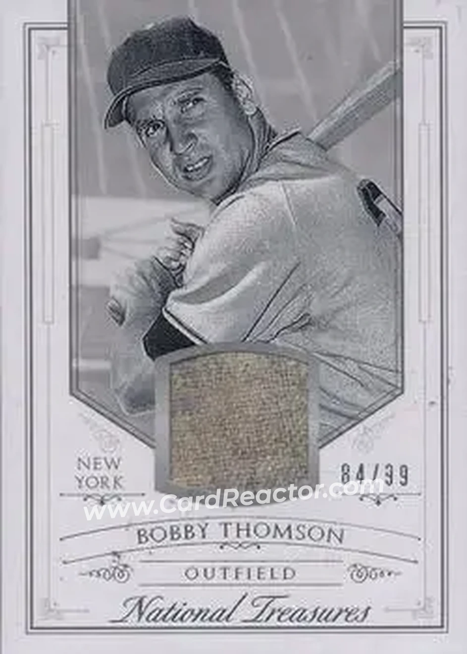 2015 Panini National Treasures #5 - Bobby Thomson - New York Giants - Front 2015 Panini National Treasures #5 - Bobby Thomson - New York Giants - Front