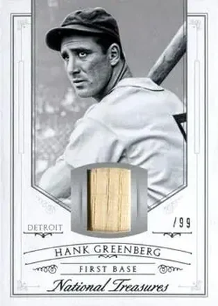 2015 Panini National Treasures #18 - Hank Greenberg - Detroit Tigers