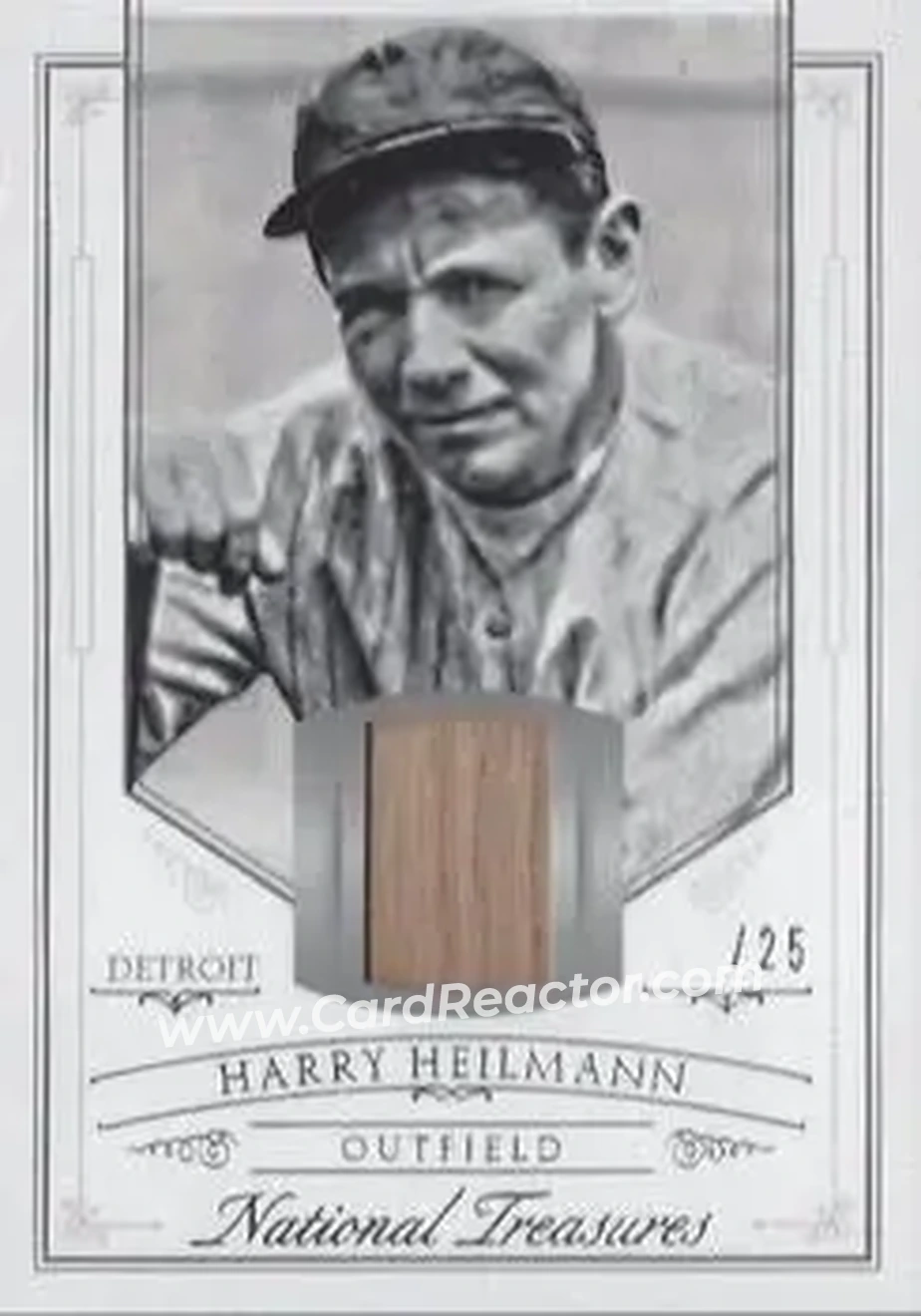 2015 Panini National Treasures #19 - Harry Heilmann - Detroit Tigers - Front