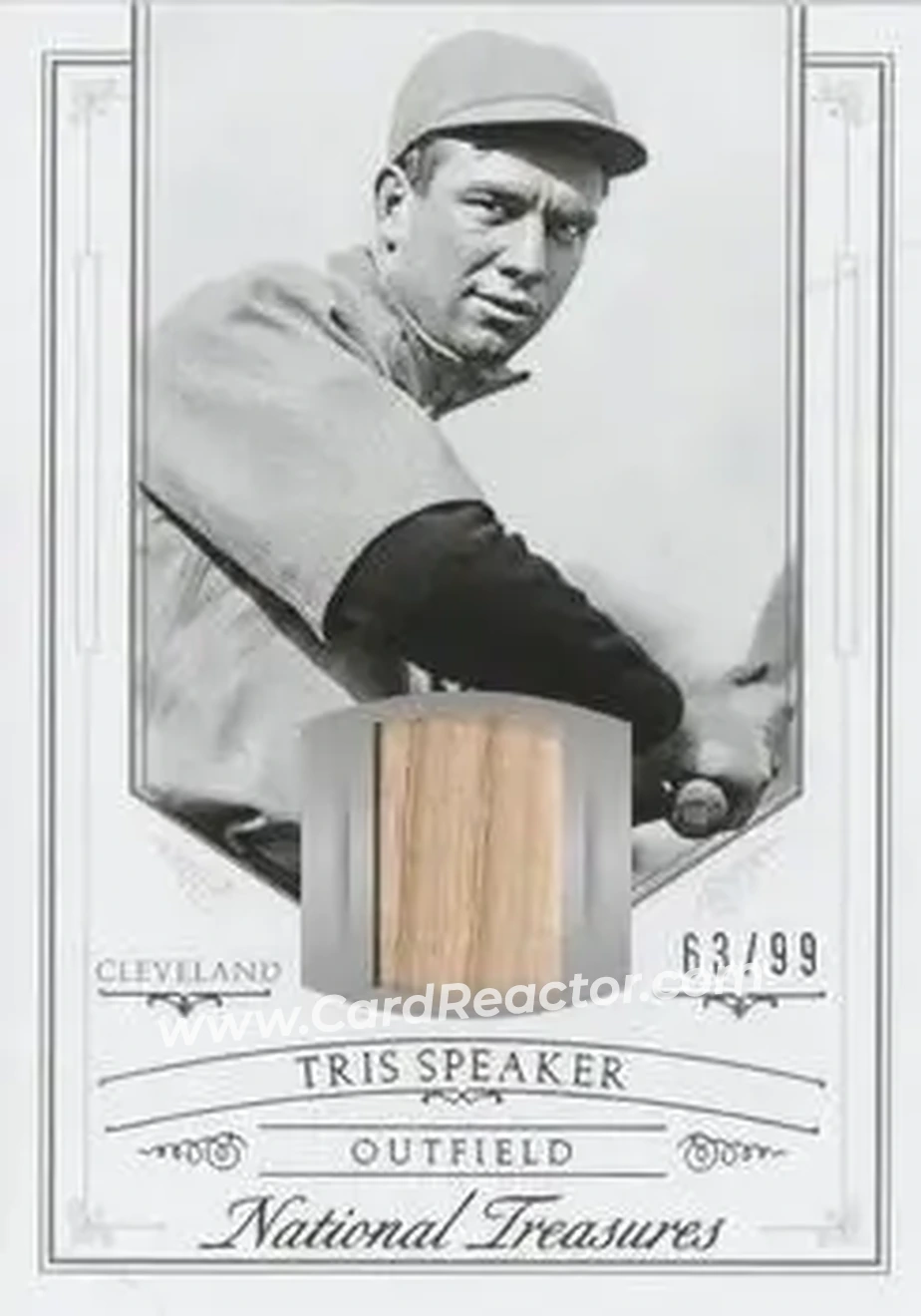 2015 Panini National Treasures #54 - Tris Speaker - Cleveland Indians - Front