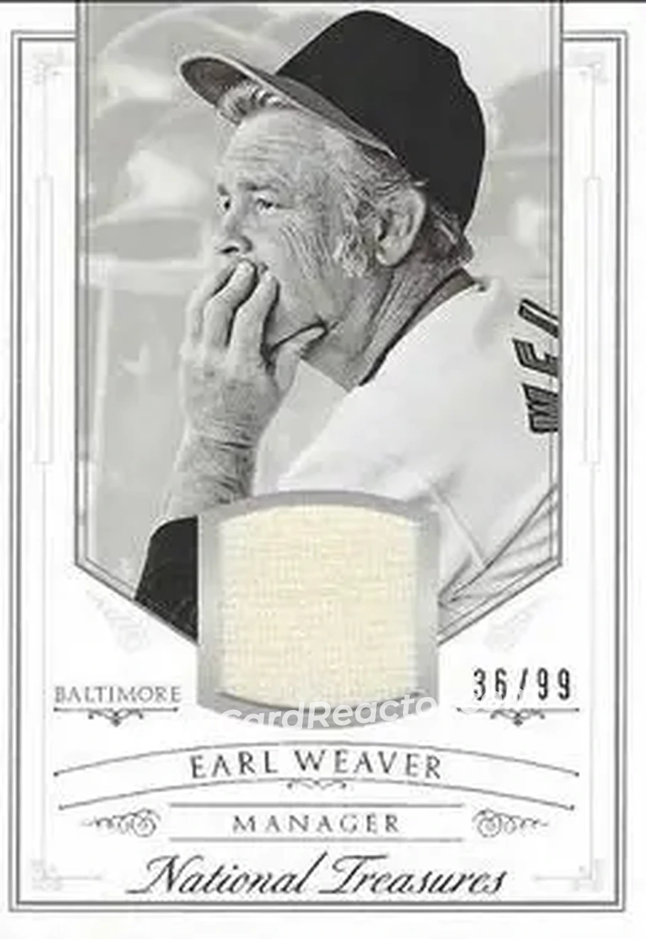 2015 Panini National Treasures #68 - Earl Weaver - Baltimore Orioles - Front