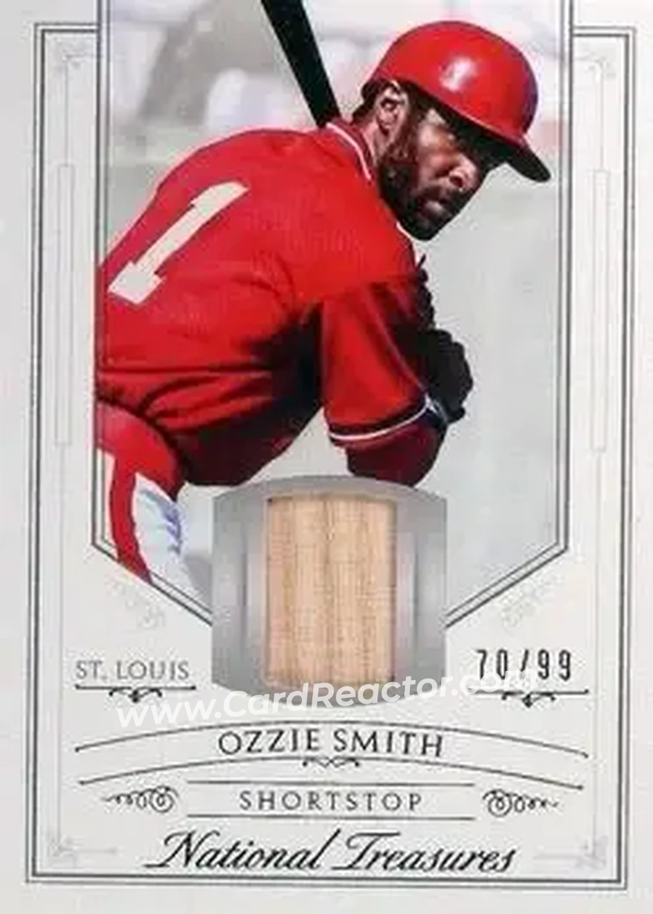 2015 Panini National Treasures #90 - Ozzie Smith - St. Louis Cardinals - Front