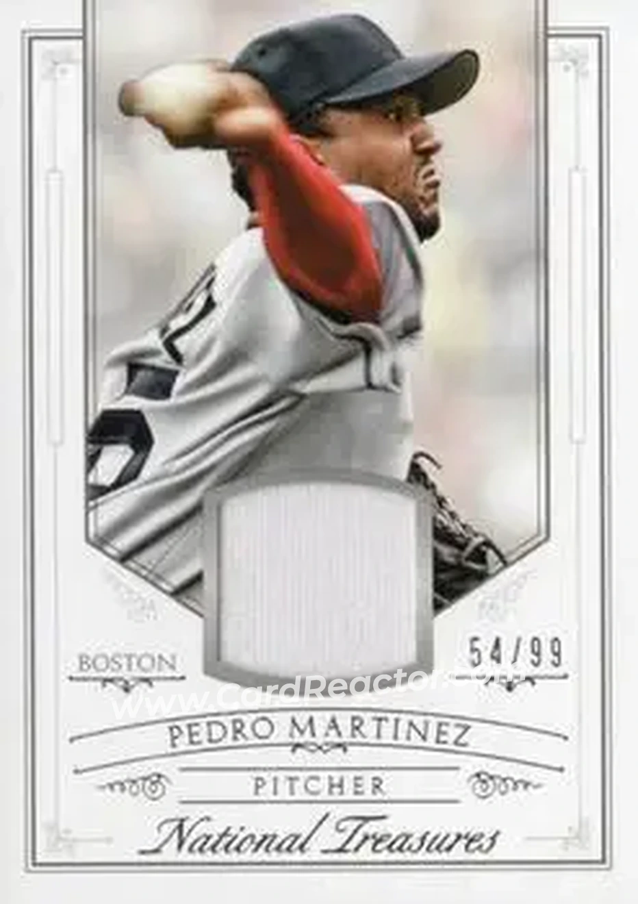 2015 Panini National Treasures #107 - Pedro Martinez - Boston Red Sox - Front