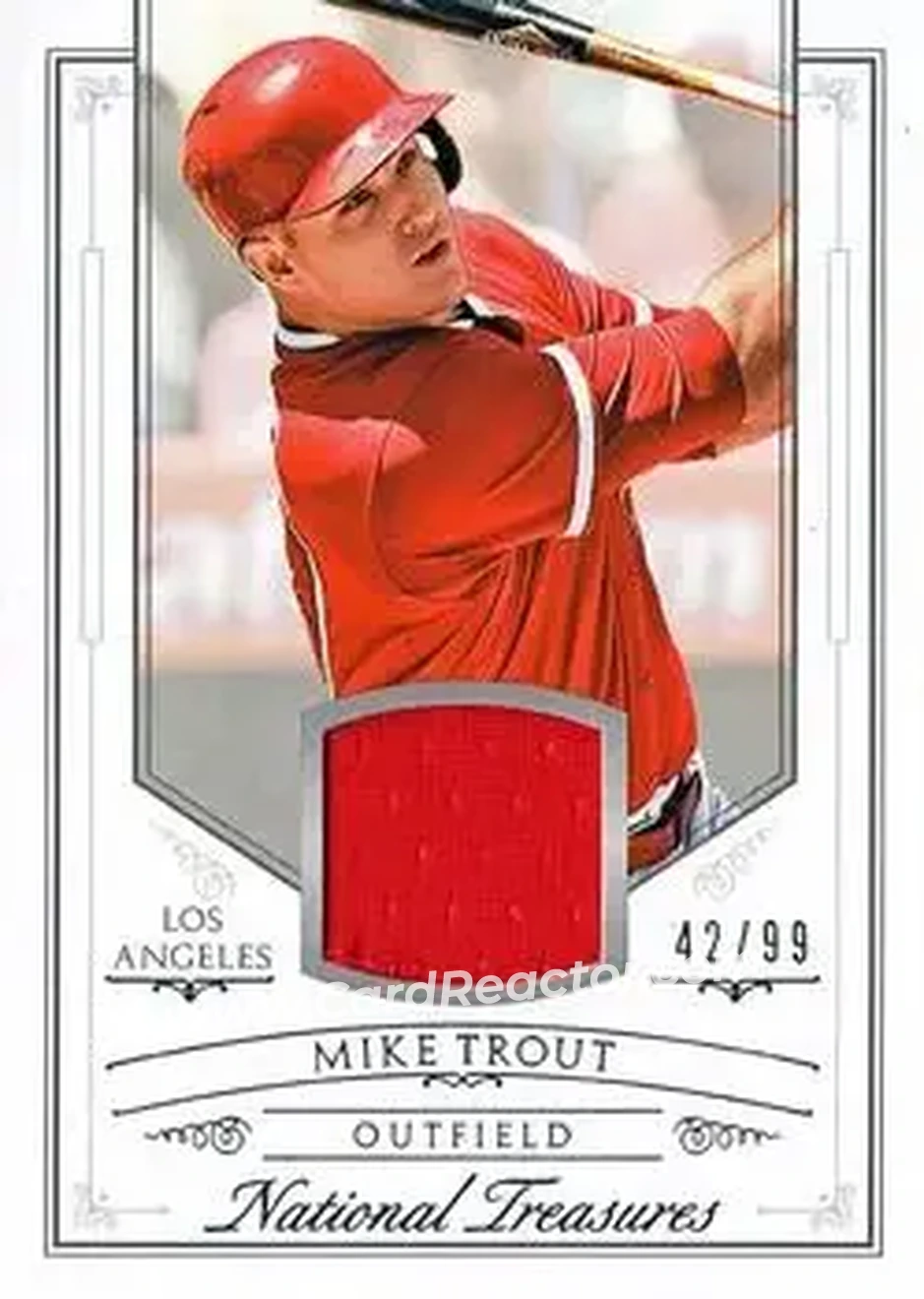 2015 Panini National Treasures #117 - Mike Trout - Los Angeles Angels - Front