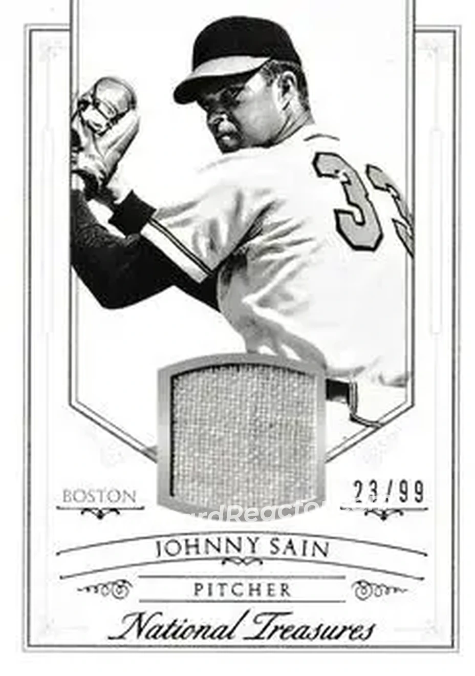2015 Panini National Treasures #127 - Johnny Sain - Boston Braves - Front
