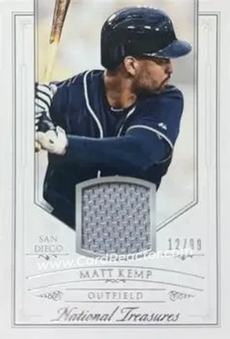 2015 Panini National Treasures #142 - Matt Kemp - San Diego Padres - Front