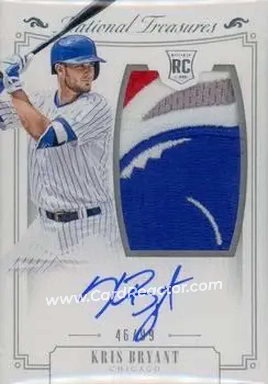 2015 Panini National Treasures #151 - Kris Bryant - Chicago Cubs - Front 2015 Panini National Treasures #151 - Kris Bryant - Chicago Cubs - Front