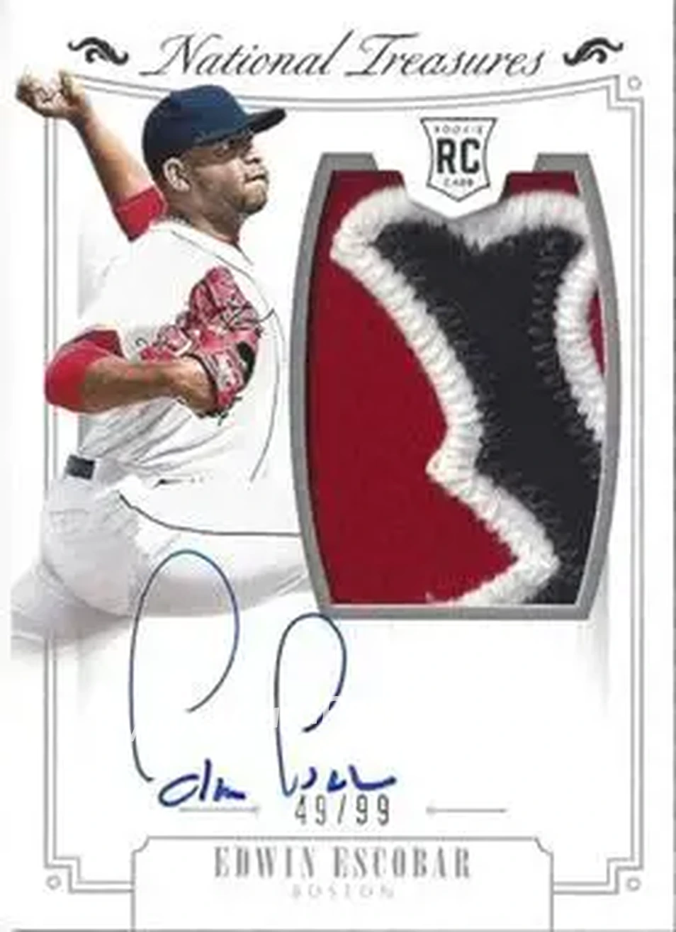 2015 Panini National Treasures #169 - Edwin Escobar - Boston Red Sox - Front