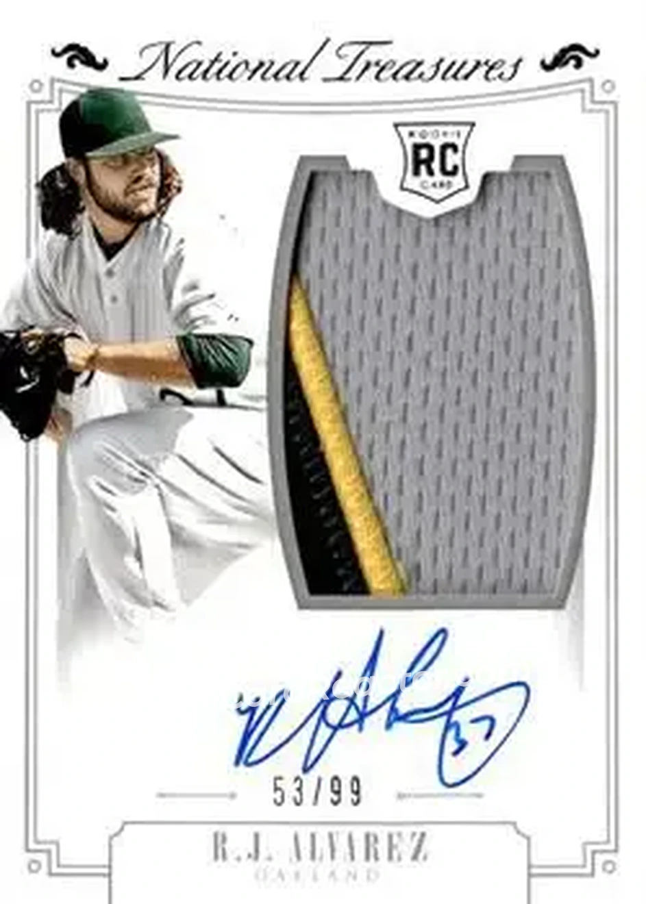2015 Panini National Treasures #171 - R.J. Alvarez - Oakland Athletics - Front