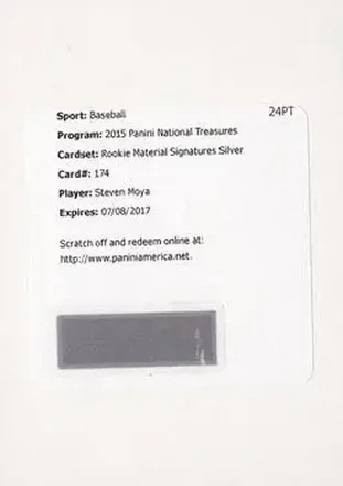 2015 Panini National Treasures #174 - Steven Moya - Detroit Tigers
