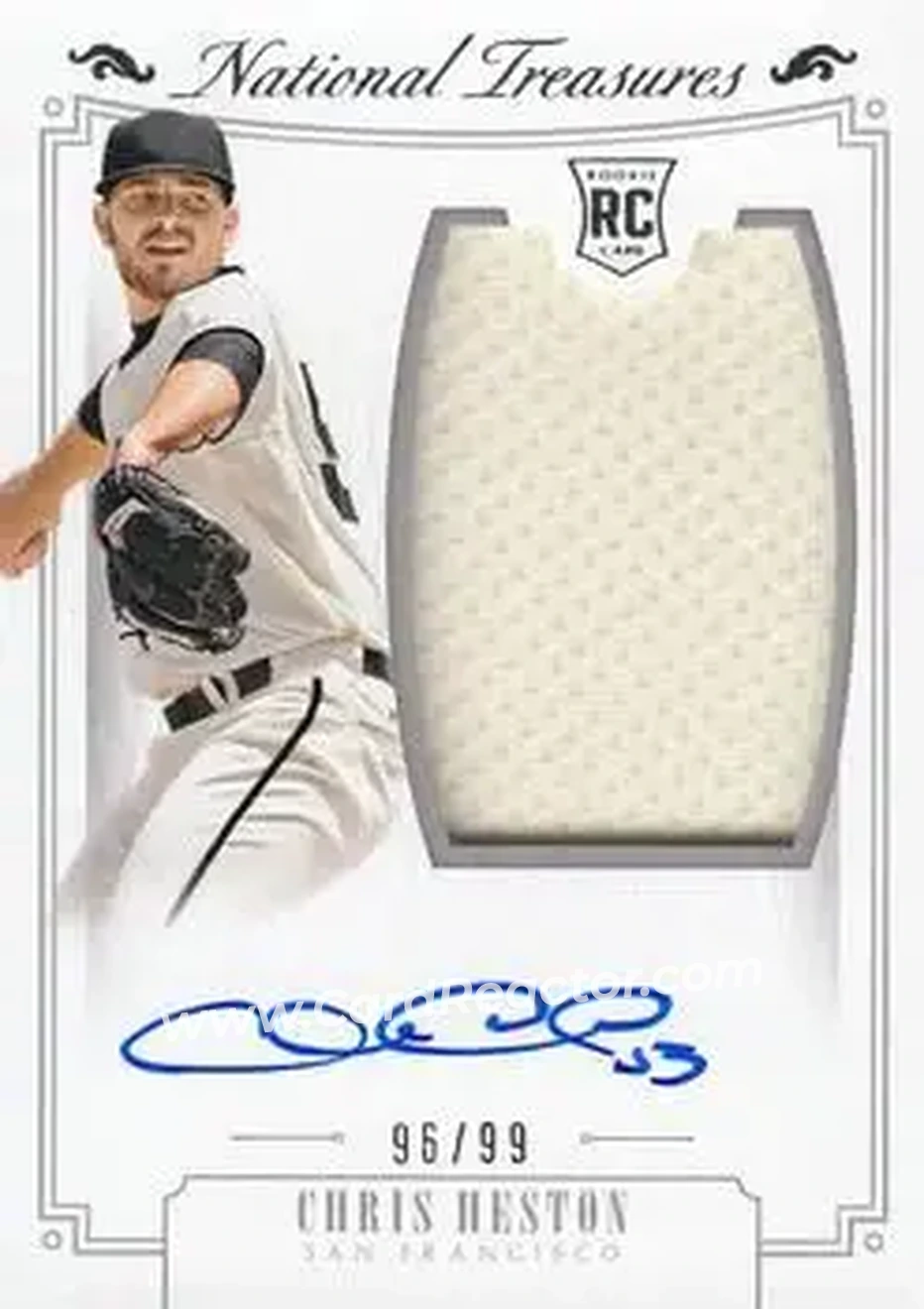 2015 Panini National Treasures #188 - Chris Heston - San Francisco Giants - Front