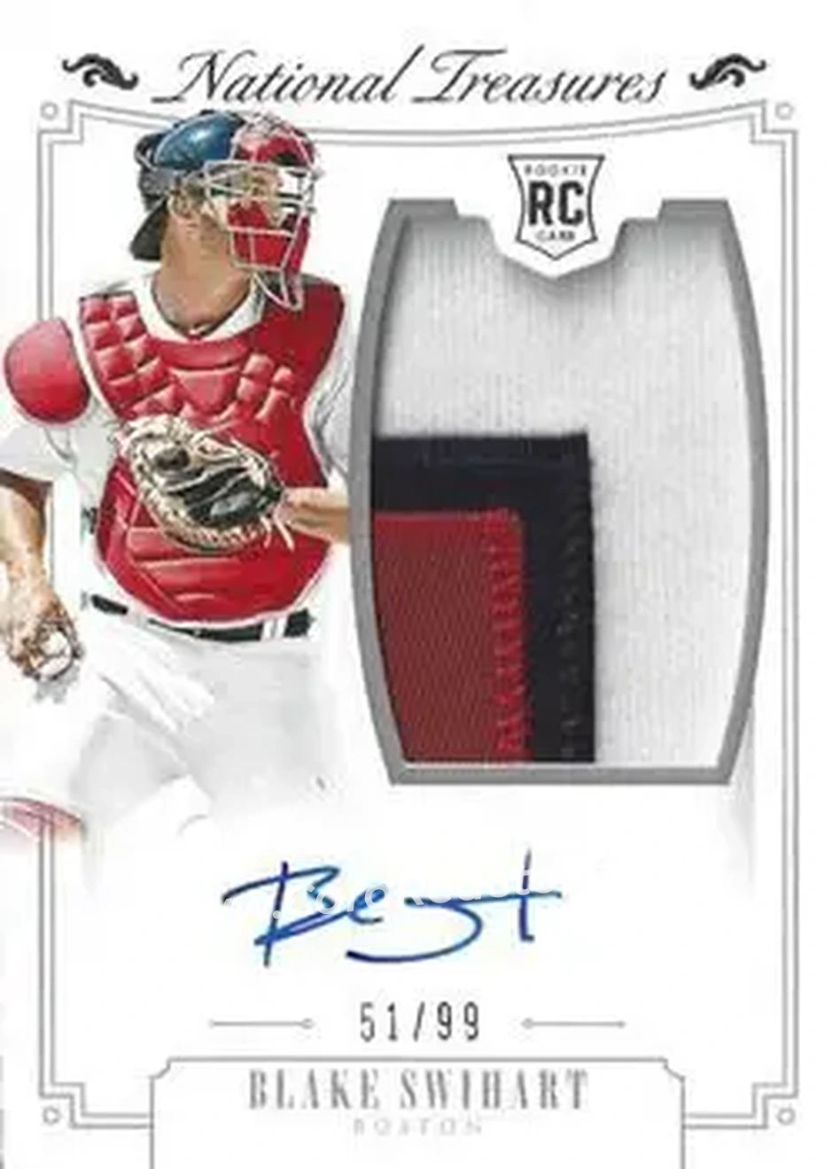 2015 Panini National Treasures #197 - Blake Swihart - Boston Red Sox - Front