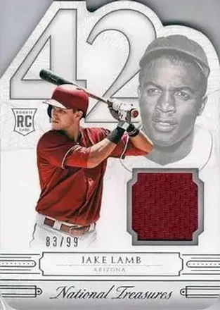 2015 Panini National Treasures - 42 Tribute #9 - Jake Lamb - Arizona Diamondbacks