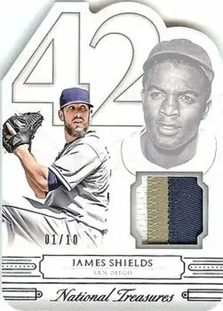 2015 Panini National Treasures - 42 Tribute Prime #25 - James Shields - San Diego Padres