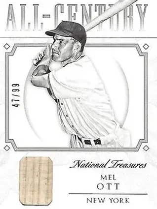 2015 Panini National Treasures - All-Century #16 - Mel Ott - New York Giants