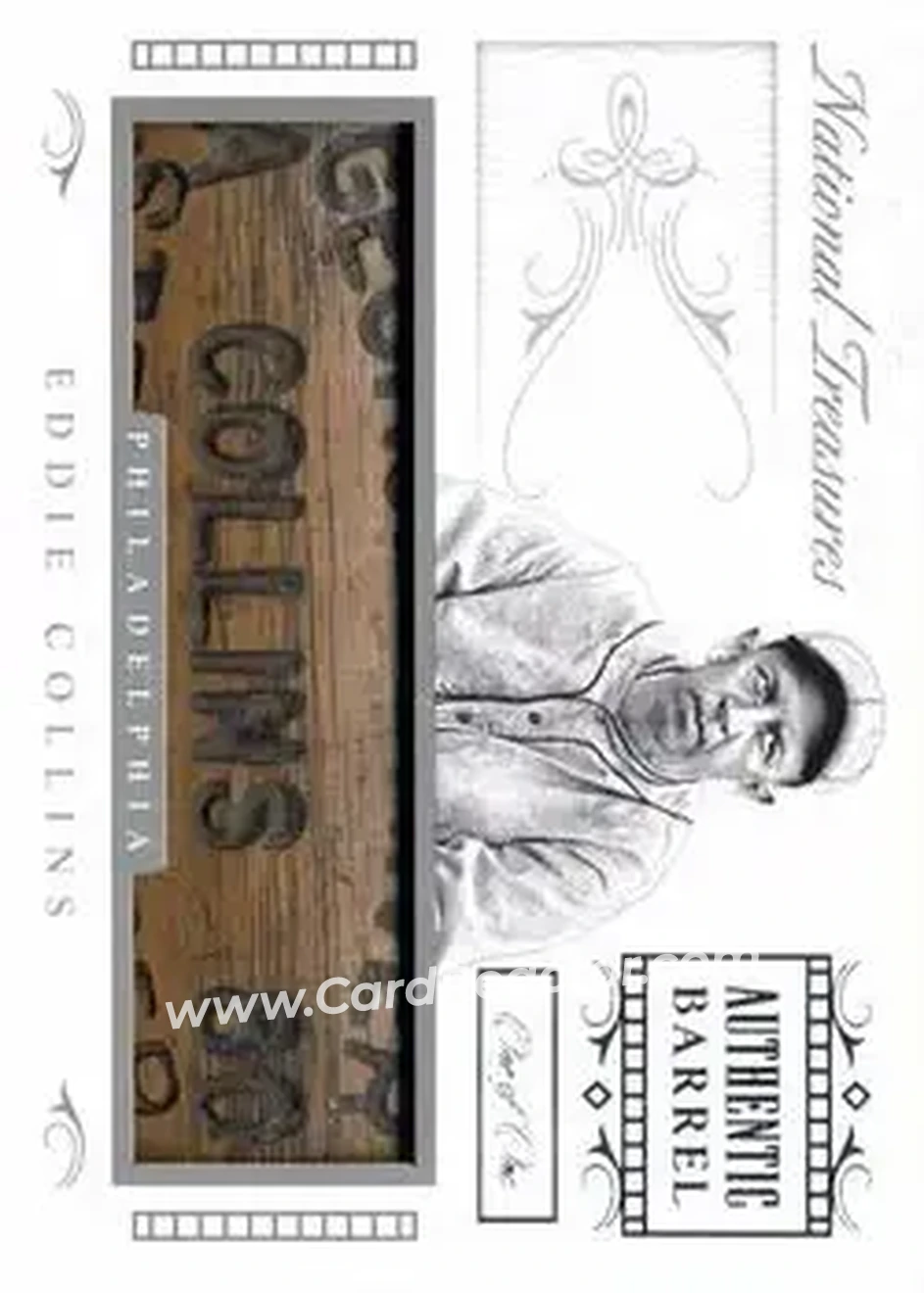 2015 Panini National Treasures - Bat Barrel #1 - Eddie Collins - Philadelphia Athletics - Front