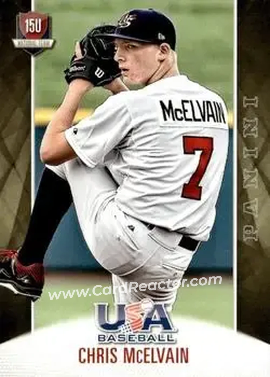 2015 Panini USA Baseball #63 - Chris McElvain - USA - Front