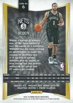 Back of Deron Williams