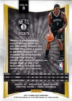 Back of Joe Johnson