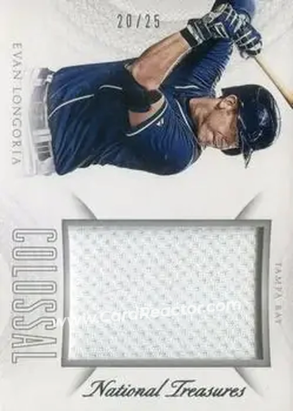 2015 Panini National Treasures - Colossal #17 - Evan Longoria - Tampa Bay Rays - Front