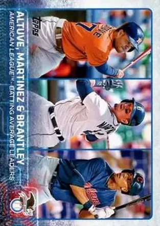 2015 Topps #2 American League Batting Average Leaders (Jose Altuve - Victor Martinez - Michael Brantley) LL - Houston Astros - Detroit Tigers - Cleveland Indians
