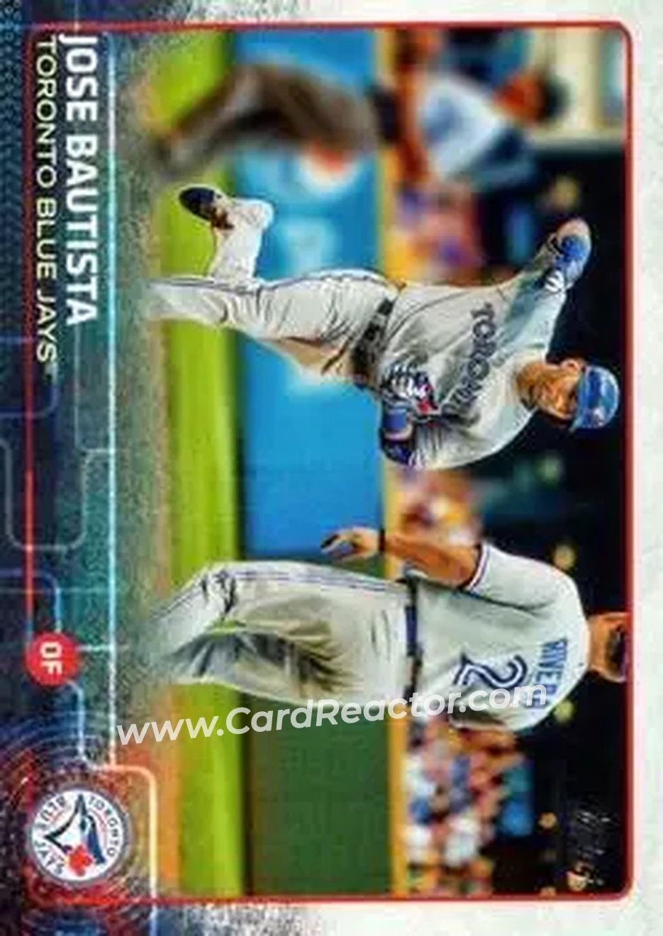 2015 Topps #25 - Jose Bautista - Toronto Blue Jays - Front 2015 Topps #25 - Jose Bautista - Toronto Blue Jays - Front