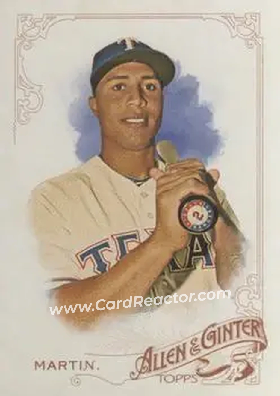 2015 Topps Allen & Ginter #20 - Leonys Martin - Texas Rangers - Front 2015 Topps Allen & Ginter #20 - Leonys Martin - Texas Rangers - Front