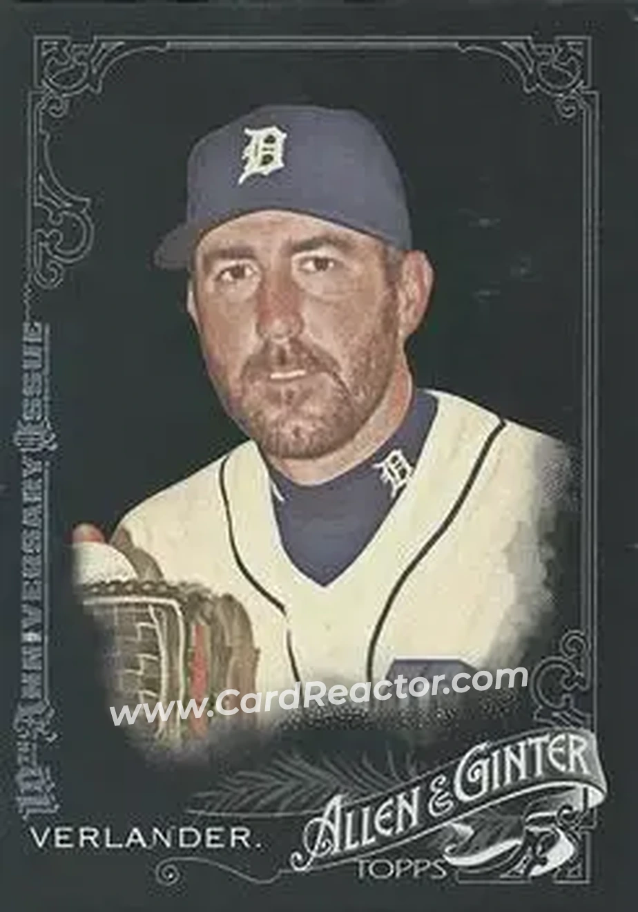 2015 Topps Allen & Ginter X #15 - Justin Verlander - Detroit Tigers - Front 2015 Topps Allen & Ginter X #15 - Justin Verlander - Detroit Tigers - Front