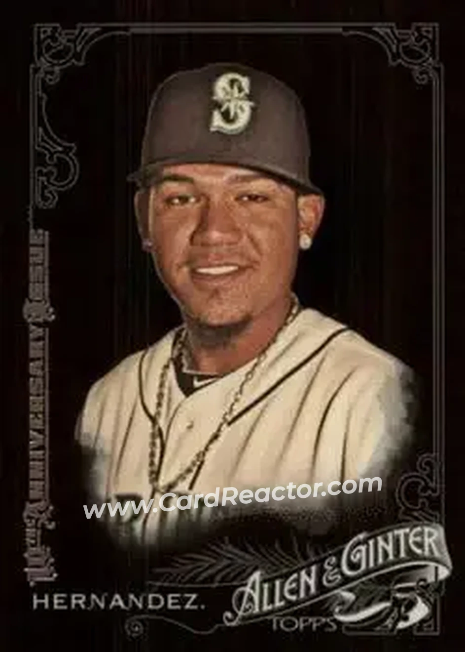 2015 Topps Allen & Ginter X #16 - Felix Hernandez - Seattle Mariners - Front