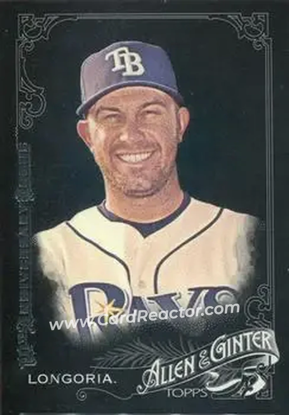 2015 Topps Allen & Ginter X #38 - Evan Longoria - Tampa Bay Rays - Front