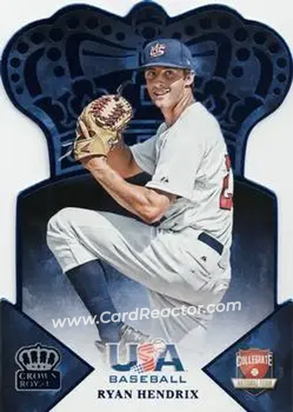 2015 Panini USA Baseball - Crown Royale Blue #9 - Ryan Hendrix - USA - Front