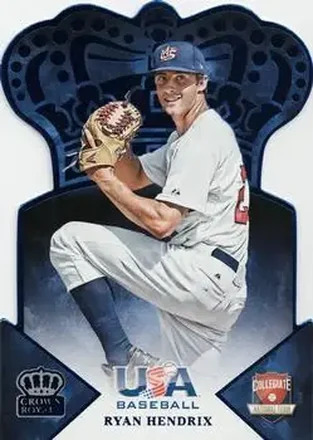 2015 Panini USA Baseball - Crown Royale Blue #9 - Ryan Hendrix - USA