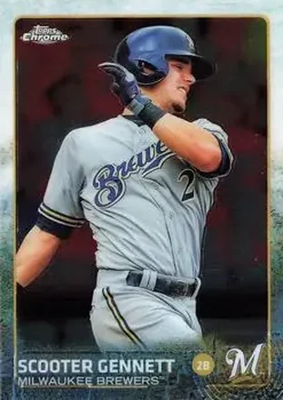 2015 Topps Chrome #3 - Scooter Gennett - Milwaukee Brewers