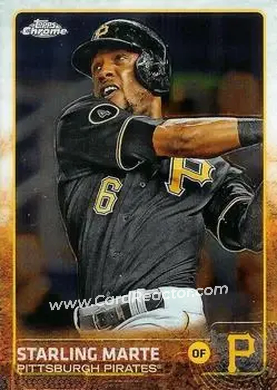 2015 Topps Chrome #5 - Starling Marte - Pittsburgh Pirates - Front