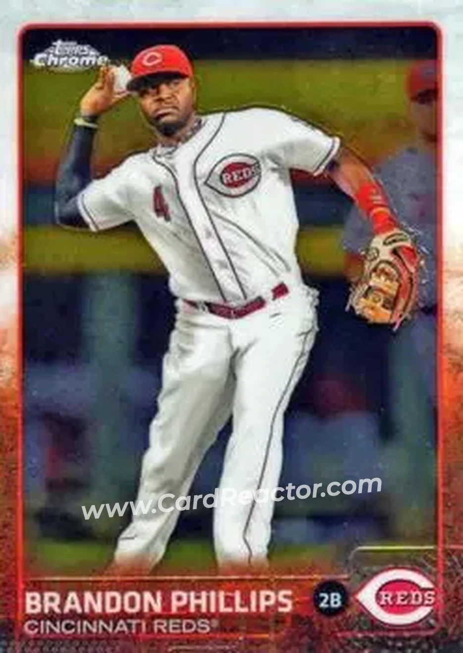 2015 Topps Chrome #6 - Brandon Phillips - Cincinnati Reds - Front