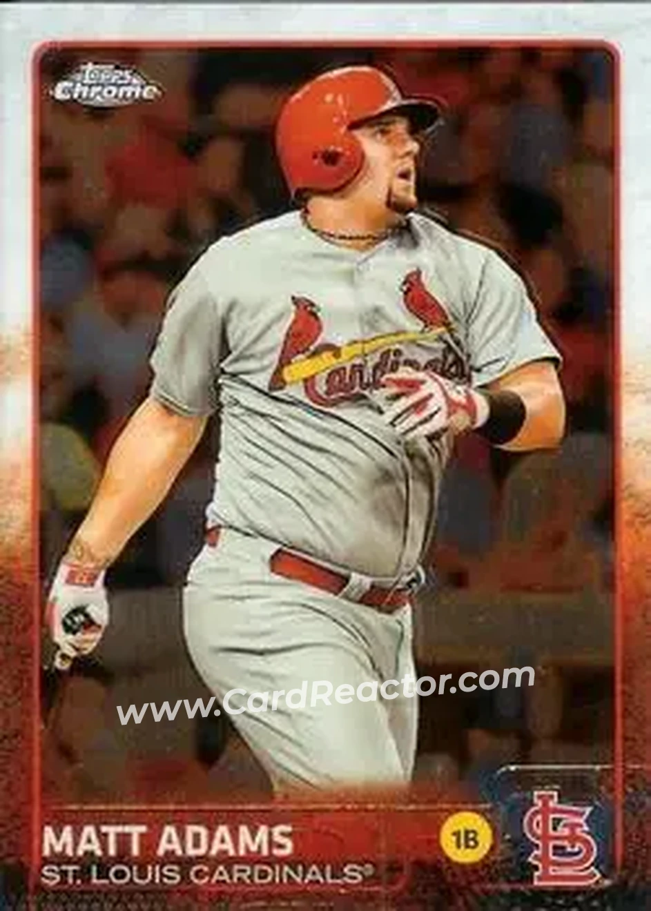 2015 Topps Chrome #10 - Matt Adams - St. Louis Cardinals - Front