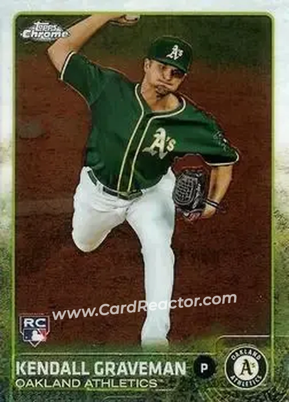 2015 Topps Chrome #19 - Kendall Graveman - Oakland Athletics - Front