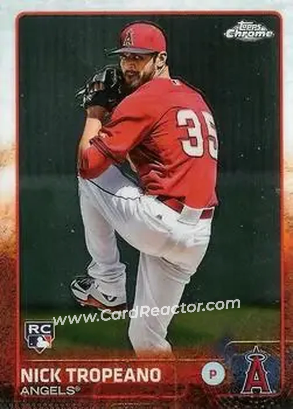 2015 Topps Chrome #22 - Nick Tropeano - Los Angeles Angels - Front 2015 Topps Chrome #22 - Nick Tropeano - Los Angeles Angels - Front