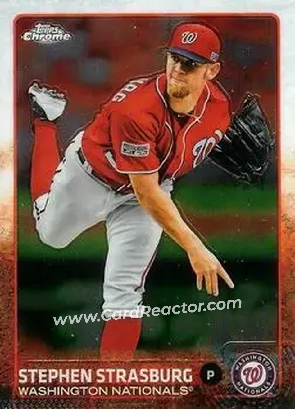 2015 Topps Chrome #23 - Stephen Strasburg - Washington Nationals - Front