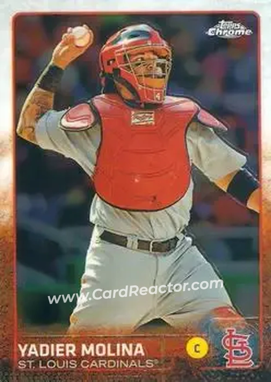 2015 Topps Chrome #25 - Yadier Molina - St. Louis Cardinals - Front