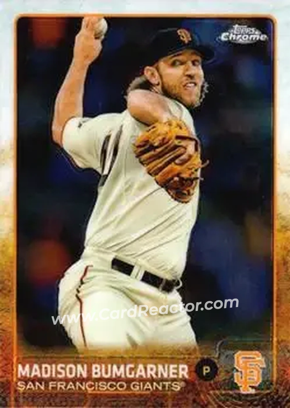 2015 Topps Chrome #26 - Madison Bumgarner - San Francisco Giants - Front 2015 Topps Chrome #26 - Madison Bumgarner - San Francisco Giants - Front