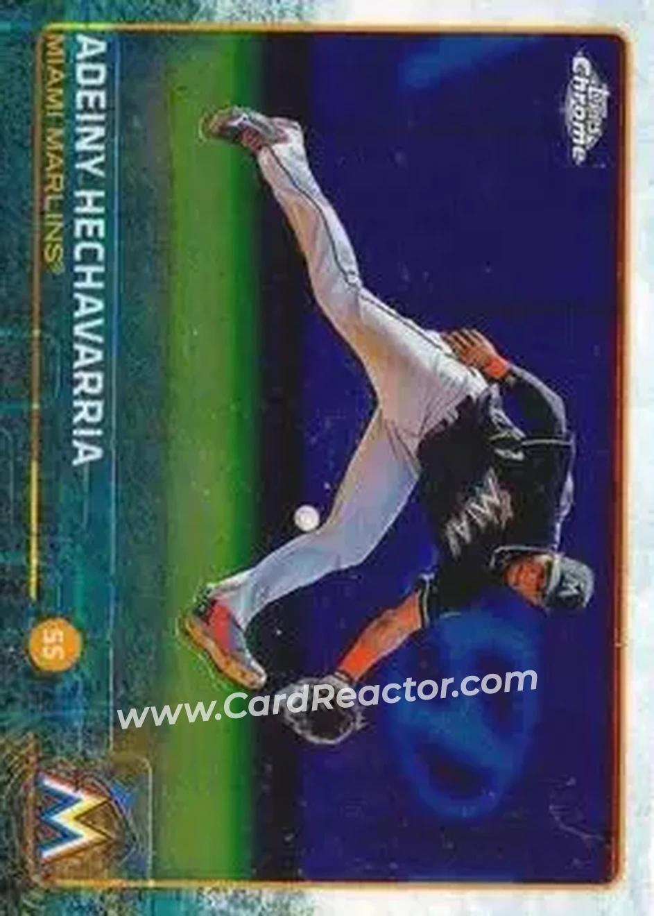 2015 Topps Chrome #28 - Adeiny Hechavarria - Miami Marlins - Front