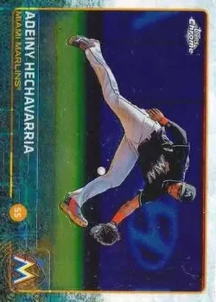 2015 Topps Chrome #28 - Adeiny Hechavarria - Miami Marlins