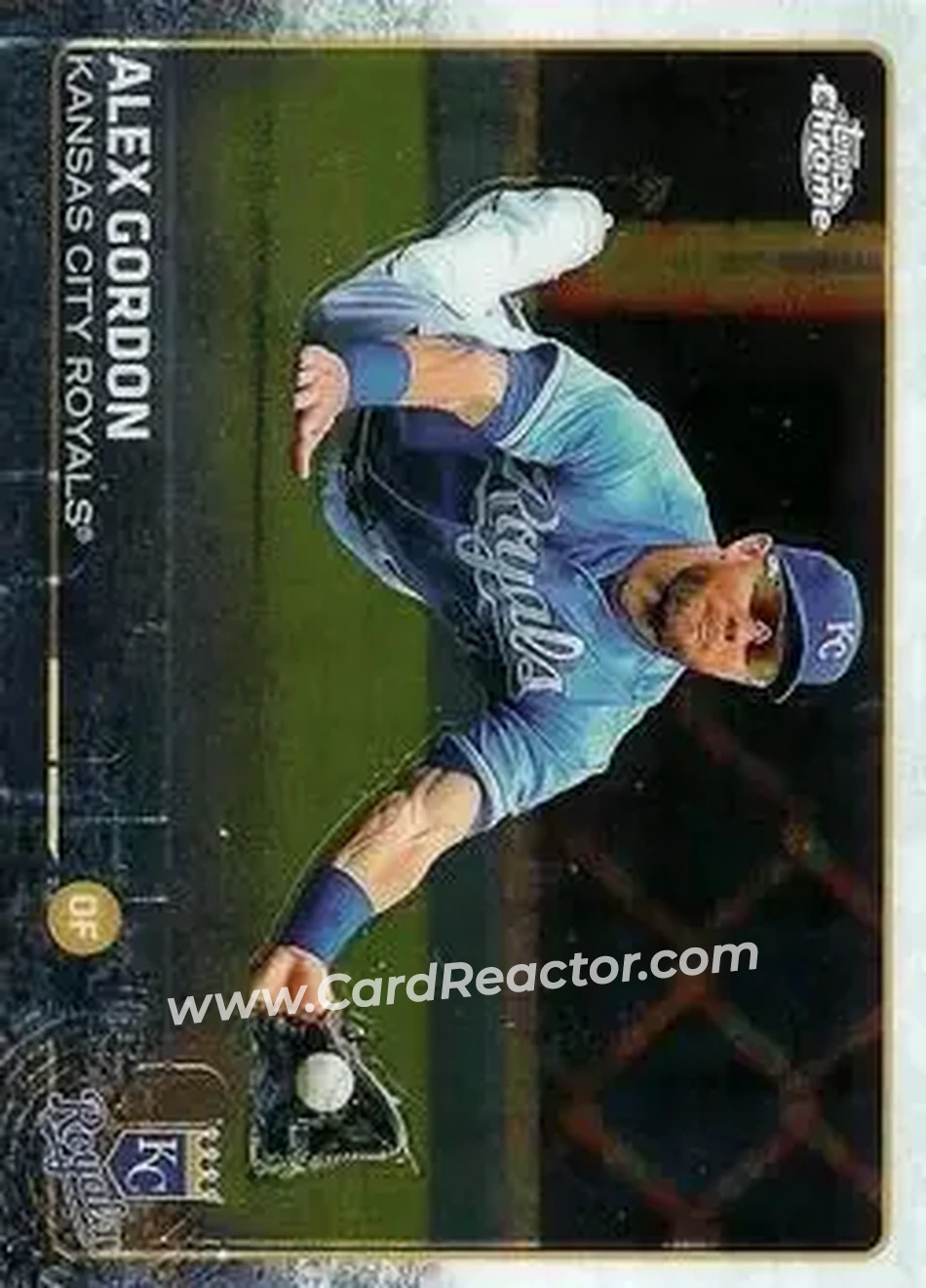 2015 Topps Chrome #30 - Alex Gordon - Kansas City Royals - Front