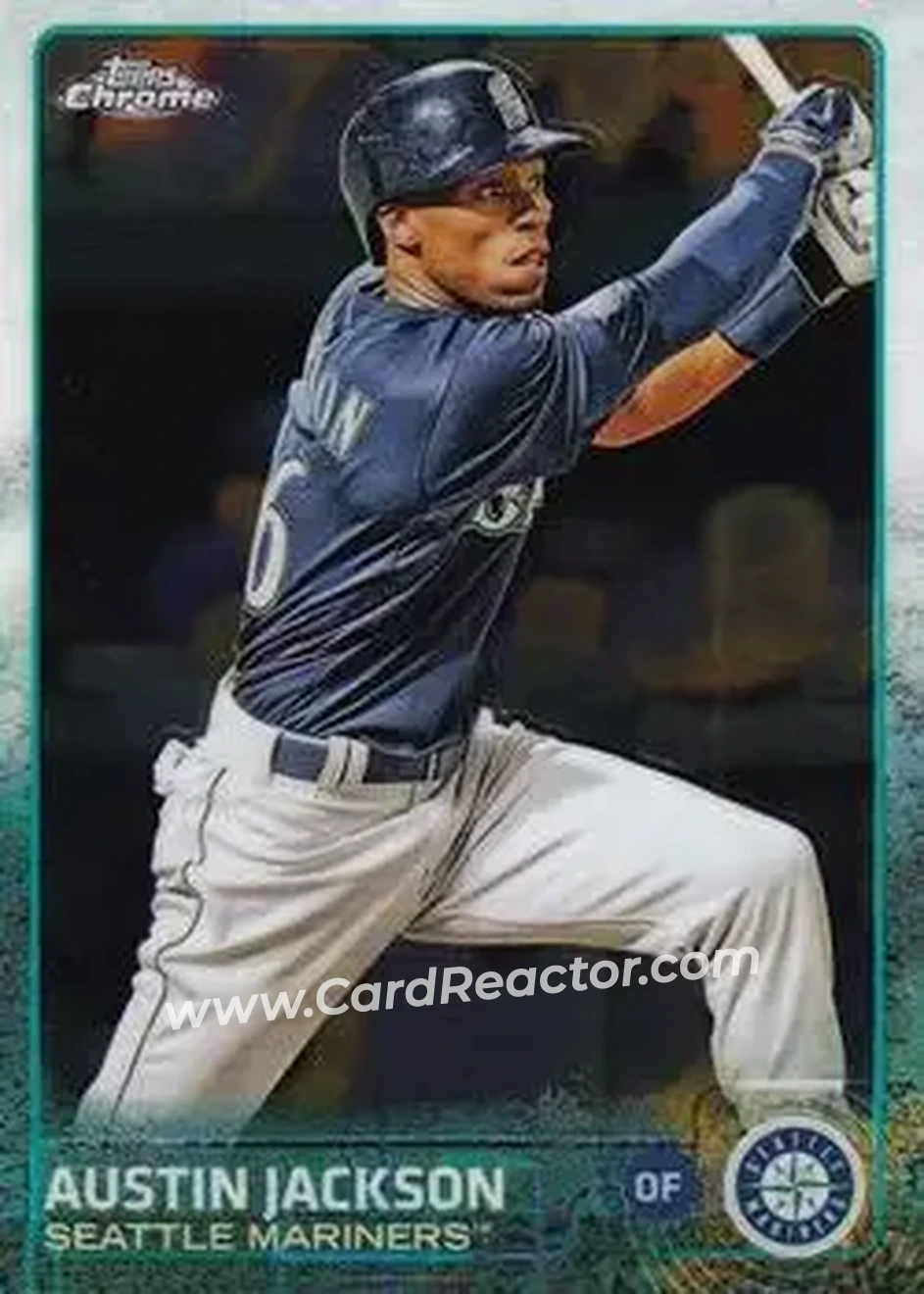 2015 Topps Chrome #34 - Austin Jackson - Seattle Mariners - Front 2015 Topps Chrome #34 - Austin Jackson - Seattle Mariners - Front
